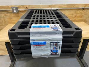 lot 91 image: PROJECT SOURCE 36-in W x 24-in D x 72-in H 5-Tier Plastic Utility Shelving Unit
