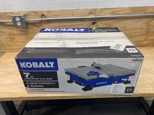 lot 99 image: KOBALT 7-in 6-Amp Wet Tabletop Sliding Table Tile Saw