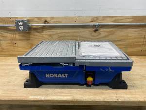 lot 41 image: KOBALT 7-in 6-Amp Wet Tabletop Sliding Table Tile Saw