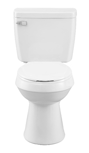 lot 48 image: PROJECT SOURCE Pro White Round Chair Height 2-piece WaterSense Toilet 12-in Rough-In Size (Ada Compliant)