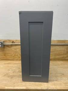 lot 56 image: HUGO&BORG Laval 12-in W x 30-in H x 12.75-in D Laval Gray Painted Door Wall Fully Assembled Stock Cabinet