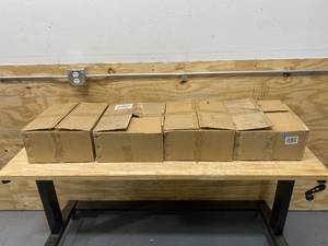 lot 58 image: ALLEN  ROTH Lot of 4 Cases of- Blue Ceramic Chair Rail Tile (2-in x 6-in) (20 Boxes Per Case6 Tile Per Box)