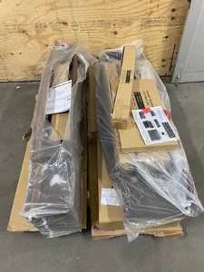 lot 79 image: ALLEN  ROTH Lot of 2-  68-in W Mahogany Infrared Quartz Electric Fireplaces (3747828)