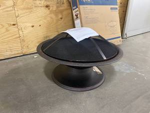 lot 80 image: STYLE SELECTIONS 29.5-in W BlackHigh Temperature Powder Coated Steel Wood-Burning Fire Pit