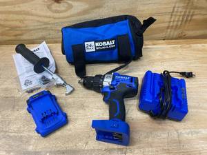 lot 108 image: KOBALT 24-volt Max 12-in Brushless Cordless Drill (Battery and Charger Included)