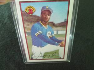 lot 3 image: 3. 1989 Bowman Ken Griffey JR. Rook...