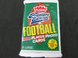 lot 77 image: 77. 8-1990 Fleer Football Packs...