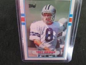 lot 78 image: 78. 1989 Topps Troy Aikman Rookie C...
