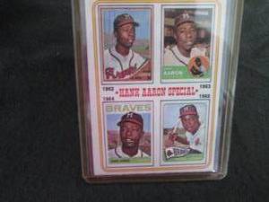 lot 109 image: 109. 1974 Topps Hank Aaron Card...