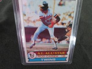 lot 111 image: 111. 1979 Topps Rod Carew Card...