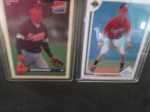 lot 133 image: 133. Chipper Jones Donruss & Upper ...