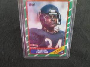 lot 146 image: 146. 1986 Topps Walter Payton Card...
