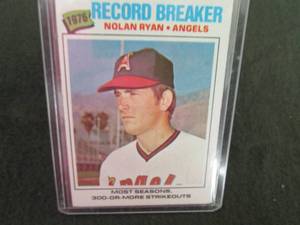 lot 148 image: 148. 1977 Topps Nolan Ryan Card...