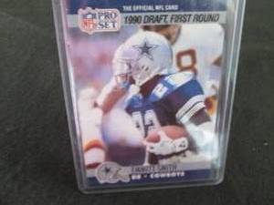 lot 155 image: 155. 1990 Emmitt Smith Pro Set Rook...