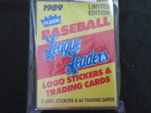 lot 181 image: 181. 1989 Fleer Badeball League Lea...