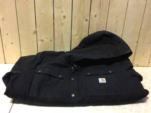 Carhartt Mens Large Black Cotton Washed Duck Bartlett Jacket Customer Returns See Pictures