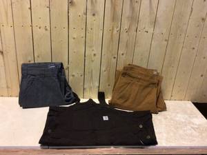 RUGGED FLEX� LOOSE FIT CANVAS BIB OVERALL SZ L (12-14) PLUS Carhartt Mens 36 x 32 in. Brown CottonSpandex Rugged Flex Relaxed Fit Duck Dungaree Pant Customer Returns See Pictures