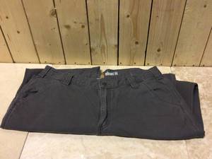 Carhartt Mens 36 x 32 in. Brown CottonSpandex Rugged Flex Relaxed Fit Duck Dungaree Pant Customer Returns See Pictures