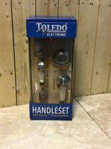 TOLEDO ELECTRONIC HANDLESET DEADBOLT DOOR ENTRY Customer Returns See Pictures