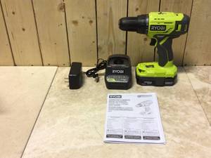 RYOBI ONE 18V Lithium-Ion Cordless 12 in. DrillDriver Kit with (1) 1.5 Ah Battery and 18V Charger Customer Returns See Pictures