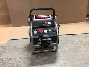 4.5 Gal. Portable Electric-Powered Silent Air Compressor by Husky Customer Returns See Pictures