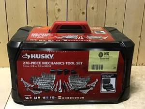 lot 21 image: Husky Mechanics Tool Set (270-Piece) Customer Returns See Pictures