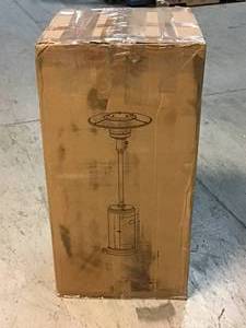 lot 32 image: 46,000 BTU Outdoor Stainless Steel Propane Powered Patio Heater with Cover Customer Returns See Pictures
