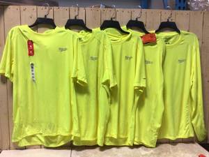 Milwaukee Mens Extra Large Hi-Vis GEN II WORKSKIN Light Weight Performance Long-Sleeve T-Shirt Customer Returns See Pictures