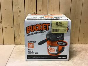 Bucket Head 5 Gal. 1.75-Peak HP WetDry Shop Vacuum Powerhead with Filter Bag and Hose (compatible with 5 Gal. Homer Bucket) Customer Returns See Pictures