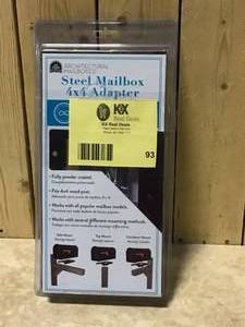 Tap and Hold to Zoom 4 in. x 4 in. Post Adapter in Black with 3 Mailbox Mounting Options by Architectural Mailboxes Customer Returns See Pictures