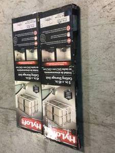 HyLoft White Adjustable Metal Overhead Garage Storage Rack (45 in W x 45 in D) Customer Returns See Pictures