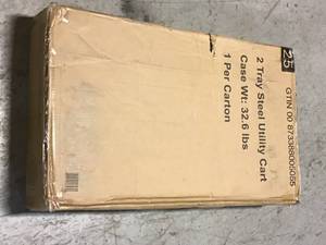 Husky 31 in. W x 16 in. D 2-Tray Utility Cart&nbsp&nbspCustomer Returns See Pictures