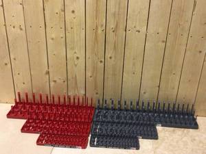 3-Row Socket Holders in Red and Grey (6-Pack)&nbsp