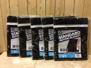 Lot of 5 New Pratt Retail Specialties 54 in. L x 72 in. W Standard Moving Blanket Customer Returns See Pictures