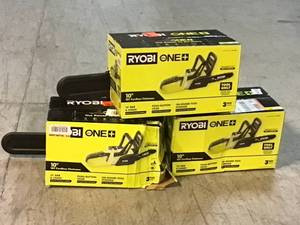 RYOBI ONE 18V 10 in. Cordless Battery Chainsaw (Tool Only)&nbsp&nbspCustomer Returns See Pictures