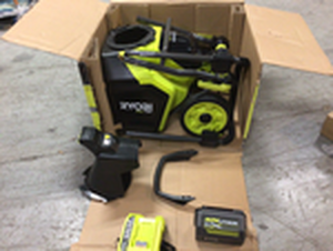 40V HP Brushless 21 in. Cordless Single Stage Snow Thrower with (2) 5.0 Ah Batteries by RYOBI Customer Returns See Pictures