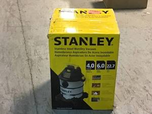 lot 9 image: Stanley 6 Gal. 4.0 Peak HP WetDry Vac Customer Returns See Pictures
