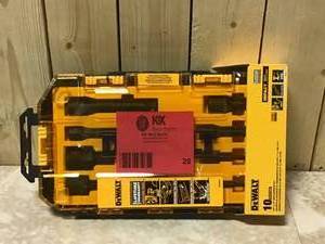 lot 28 image: DEWALT 38 in. and 12 in. Drive Impact Accessory Set (10-Piece) Customer Returns See Pictures
