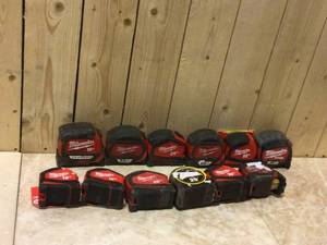 lot 58 image: MIX LOT OF MILWAUKEE MEASURE TAPE Customer Returns See Pictures