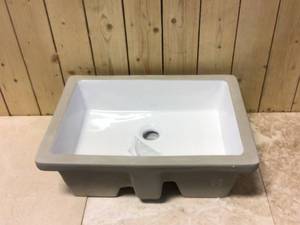 lot 68 image: James Martin Vanities Snk-rct-wht Large Rectangle Undermount Ceramic Sink White Customer Returns See Pictures