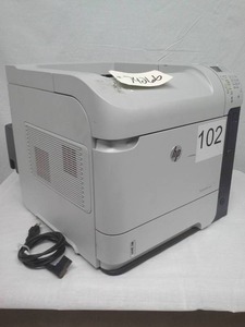 lot 18 image: WOW MSRP $2000 HP LaserJet Enterprise 600 M603 Monochrome Ultra Fast Network & More Printer 62 ppm - Good Working Condition - Printed & Tested Page See PDF For More Info