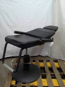 lot 28 image: WOW MSRP $3000 Reliance 3000 Manual Hydraulic Hi Low Full Recline Exam ENT Ophthalmic Chair Ink Bed - Great Condition