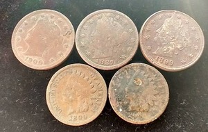 V Nickels & Indian Head Pennies