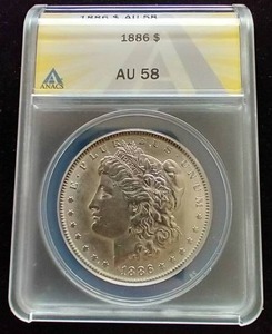 1886 Morgan Dollar - AU58