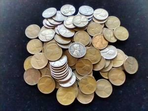 100 Unsearched Wheat Pennies