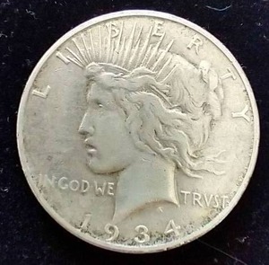 1934-S Peace Dollar