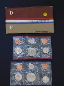 US Mint Uncirculated P and D Mint Coin Sets  1984, 1985, 1986, 1987, 1988, 1989 -  Six sets