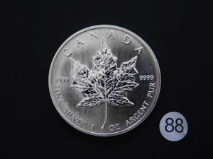 1989 Brilliant Uncirculated .9999 1 Oz. Silver Canada Maple Leaf