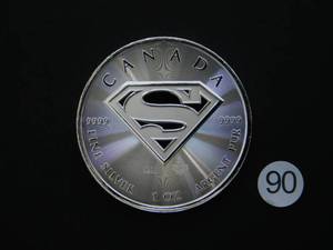 2016 Brilliant Uncirculated .9999 1 Oz. Silver $5.00 Canada Superman Coin
