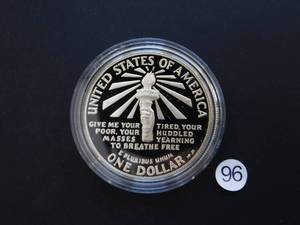 1986-S Proof Statue of Liberty Silver Comm. Dollar Price Guide $39.00